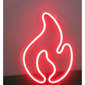 Neon Işıklı Alev Masa Gece Lambası