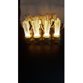 LED Kaktüs Lamba 12'li paket Alt Kısmı Gold renk