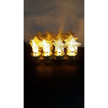 LED Yıldız Lamba 12'li paket Alt Kısmı Gold renk-1