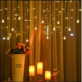 Yıldız 4m 96 Led 19 Saçak 40-50-60cm Gün Işığı yıldız boyutu:7cm