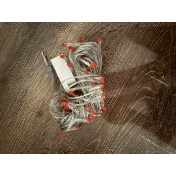10m 100 Led Damla Uçlu Kırmızı Işık Şeffaf Kablo MZ-17-5-1