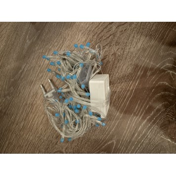 10m 100 Led Damla Uçlu Mavi Işık Şeffaf Kablo MZ-17-6-1