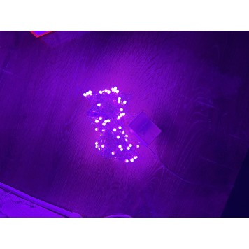 10m 100 Led Damla Uçlu Pembe Işık Şeffaf Kablo MZ-17-9-1