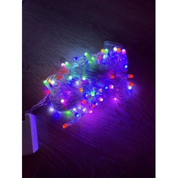 10m 100 Led Damla Uçlu RGB Işık Şeffaf Kablo MZ-17-10