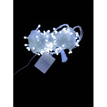 10m 100 Led Damla Uçlu Beyaz Işık Şeffaf Kablo MZ-17-1