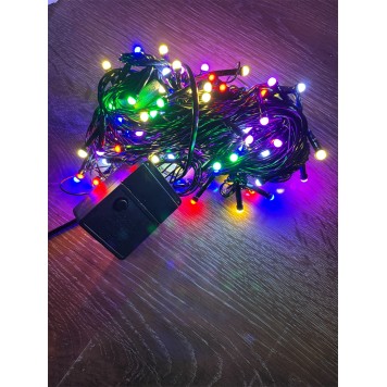 10m 100 Led Damla Uçlu RGB Işık SİYAH Kablo MZ-17-2-2