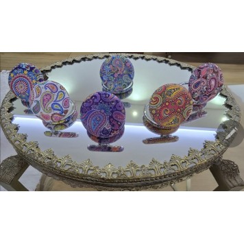 12'li Büyüteçli YUVARLAK Cep Aynası MZ-114-1