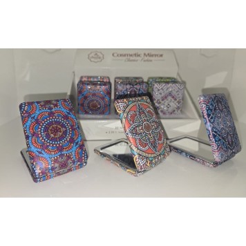 12'li Büyüteçli Dikdörtgen Cep Aynası MZ-111-1