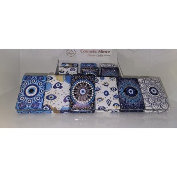 12'li Büyüteçli Dikdörtgen Cep Aynası MZ-101-1