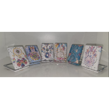 12'li Büyüteçli Dikdörtgen Cep Aynası MZ-122-1