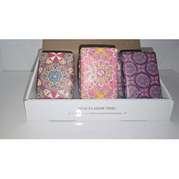 12'li Büyüteçli Dikdörtgen Cep Aynası MZ-112