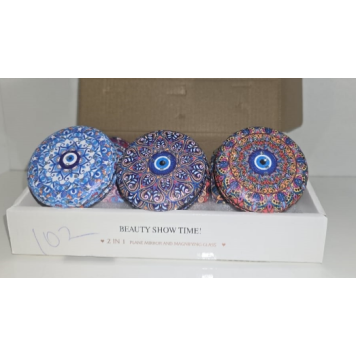 12'li Büyüteçli YUVARLAK Cep Aynası MZ-102