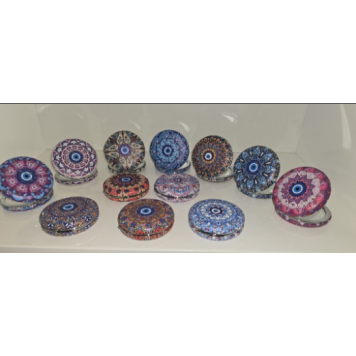 12'li Büyüteçli YUVARLAK Cep Aynası MZ-102-1