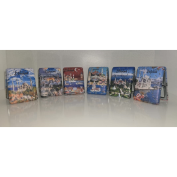 12'li Büyüteçli Dikdörtgen Cep Aynası MZ-120-2