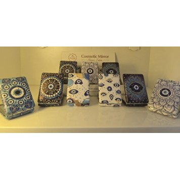 12'li Büyüteçli Dikdörtgen Cep Aynası MZ-101-2