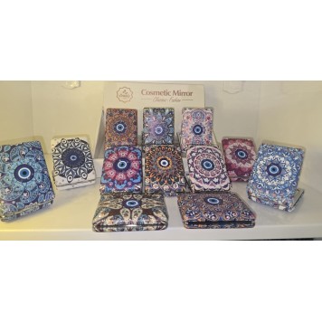 12'li Büyüteçli Dikdörtgen Cep Aynası MZ-118