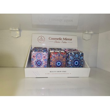 12'li Büyüteçli Dikdörtgen Cep Aynası MZ-118-1